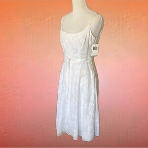 TRINA TURK White Eyelet Dress ~ Sleeveless ~ Midi ~ Strappy! NWT Small (6)